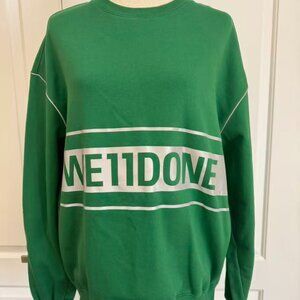 We11done Green Reflective Sweatshirt, Size S